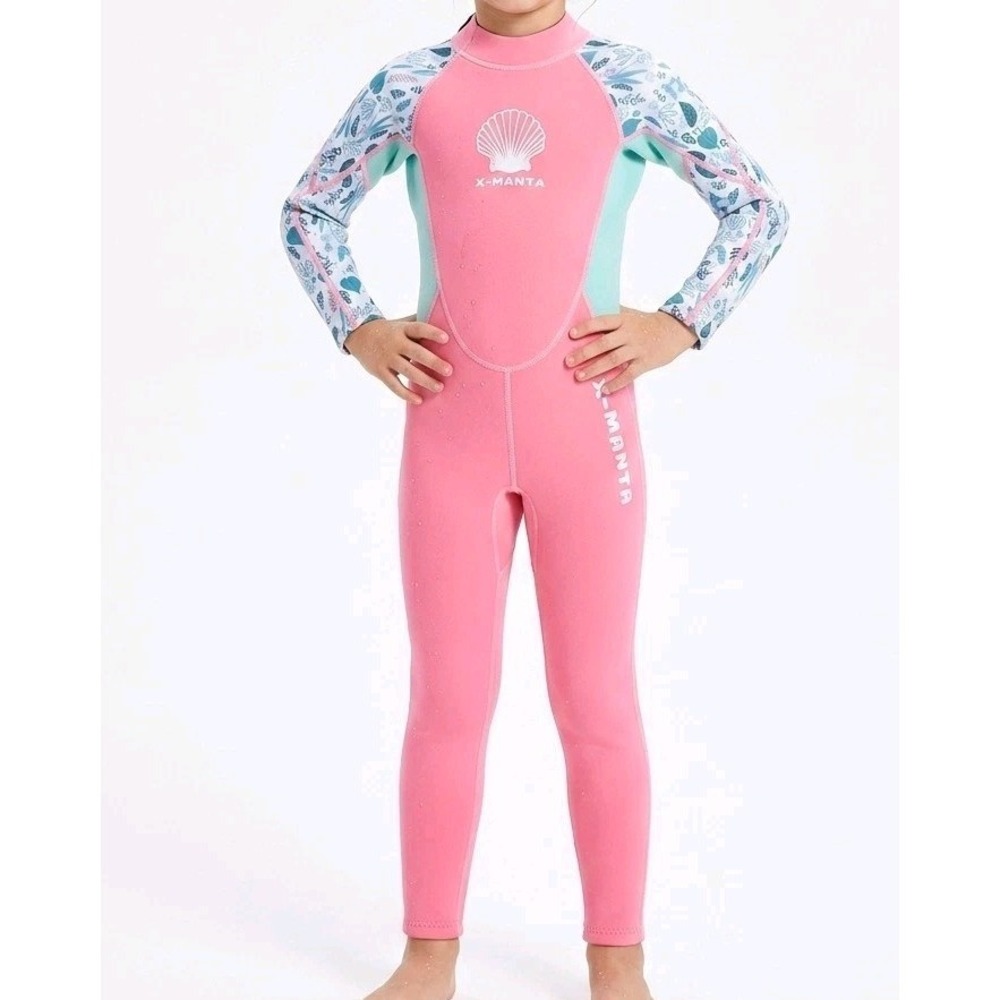 Dive & Sail Wetsuit Girls‎ XL Pink X-Manta Full Body  Neoprene Floral Scuba